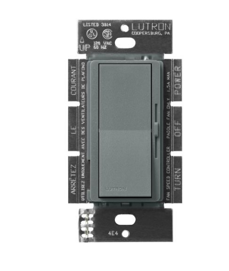 Lutron Diva 3-speed fan control in Slate