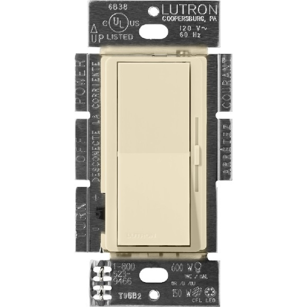 Lutron Diva dimmer switch in Sand