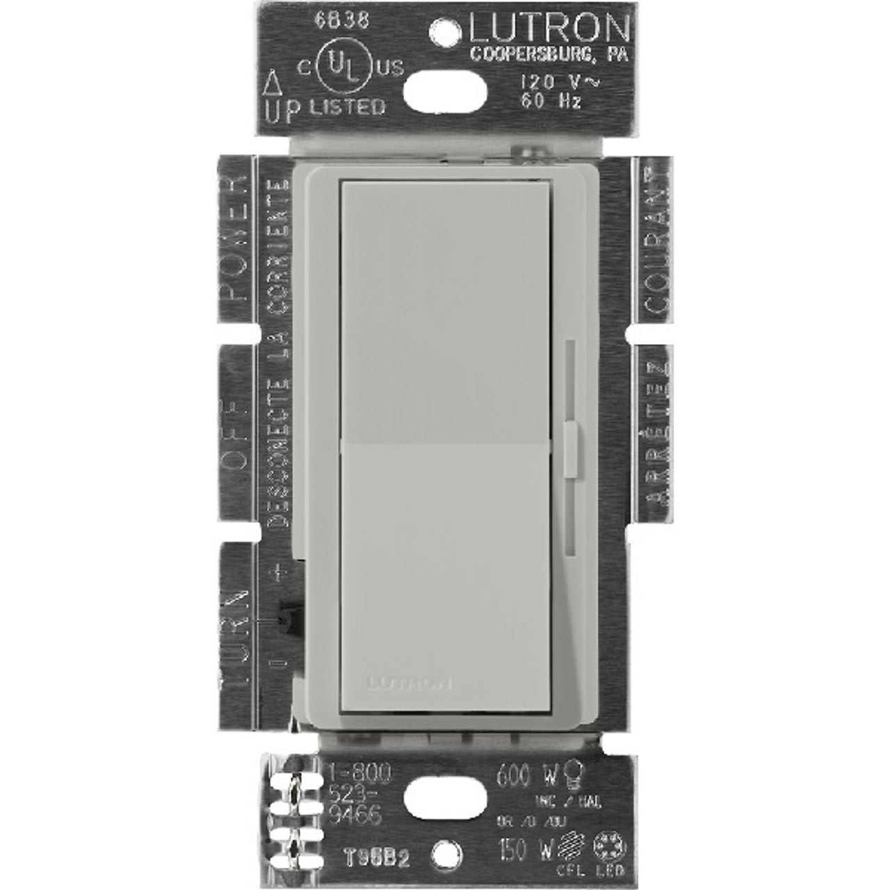 Lutron Diva dimmer switch in Pebble