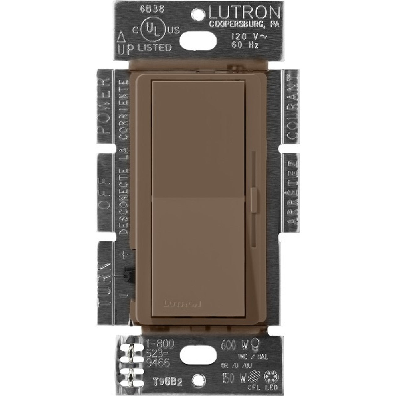 Lutron Diva dimmer switch in Espresso