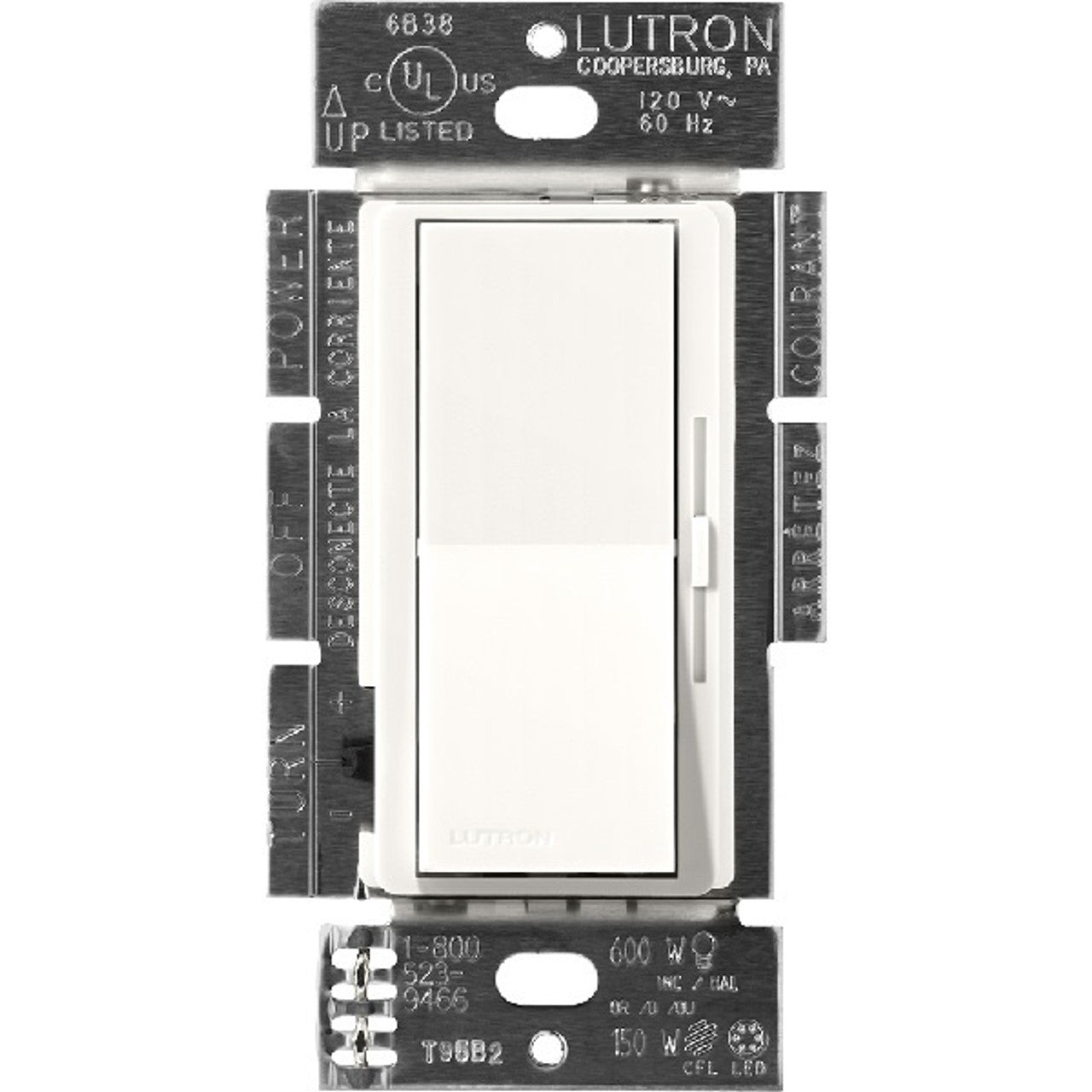 Lutron Diva dimmer switch in Brilliant White