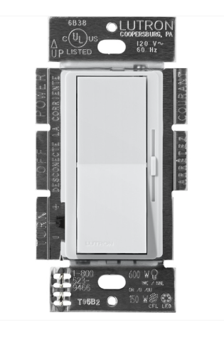 Lutron Diva dimmer switch in Mist