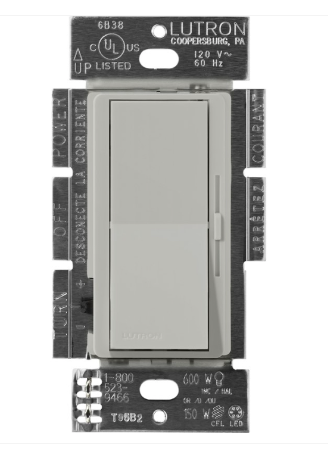 Lutron Diva dimmer switch in Pebble