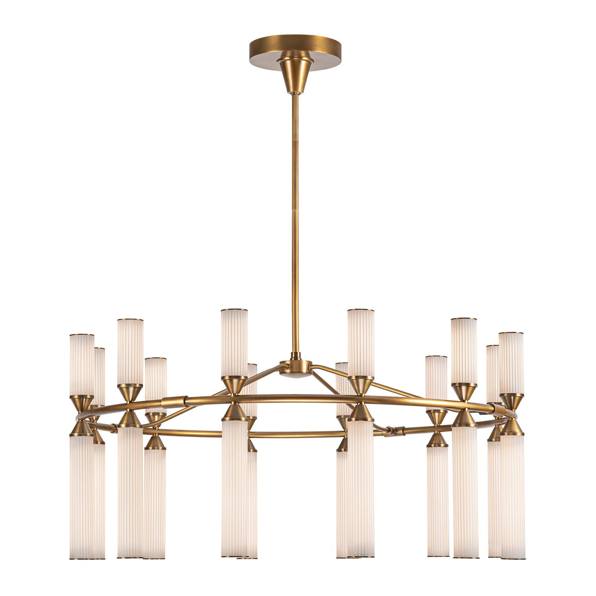 Alora Edwin vintage brass chandelier CH348038VBFR