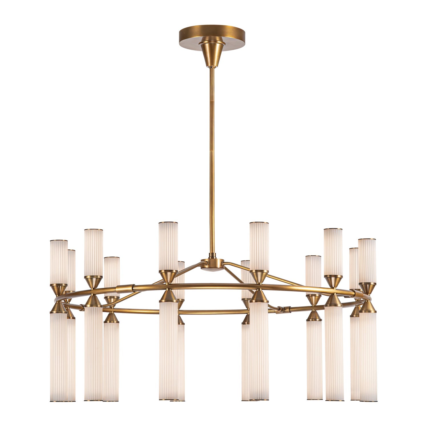 Alora Edwin vintage brass chandelier CH348038VBFR
