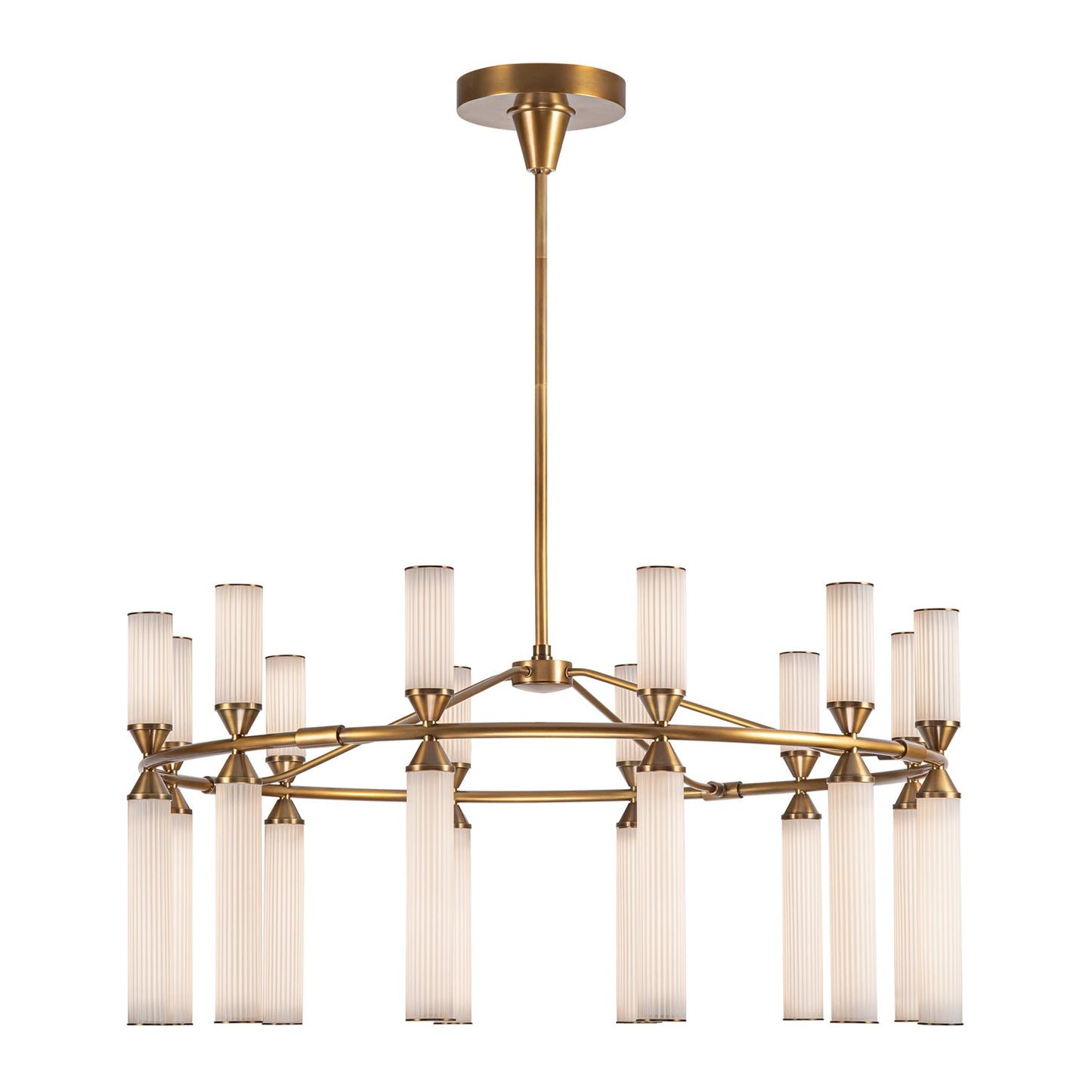 Alora Edwin vintage brass chandelier CH348038VBFR-UNV