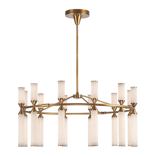 Alora Edwin vintage brass chandelier CH348038VBFR-UNV