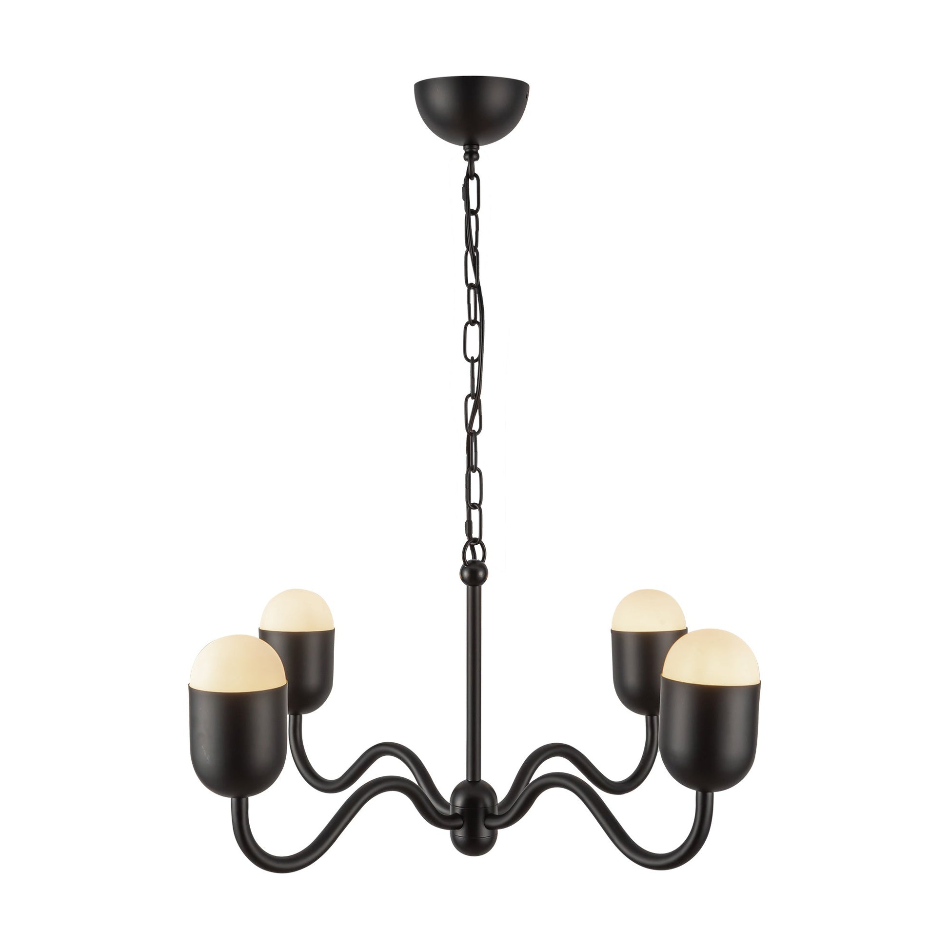 Alora Mood Effie matte black chandelier CH558427MBOP