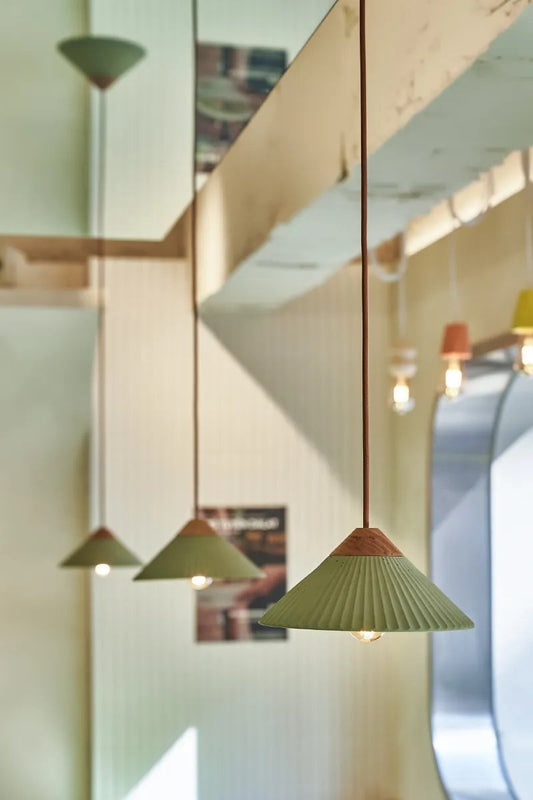 Euri Lighting Max 20W Pendant Light olive green EIN-HL2OG-1100
