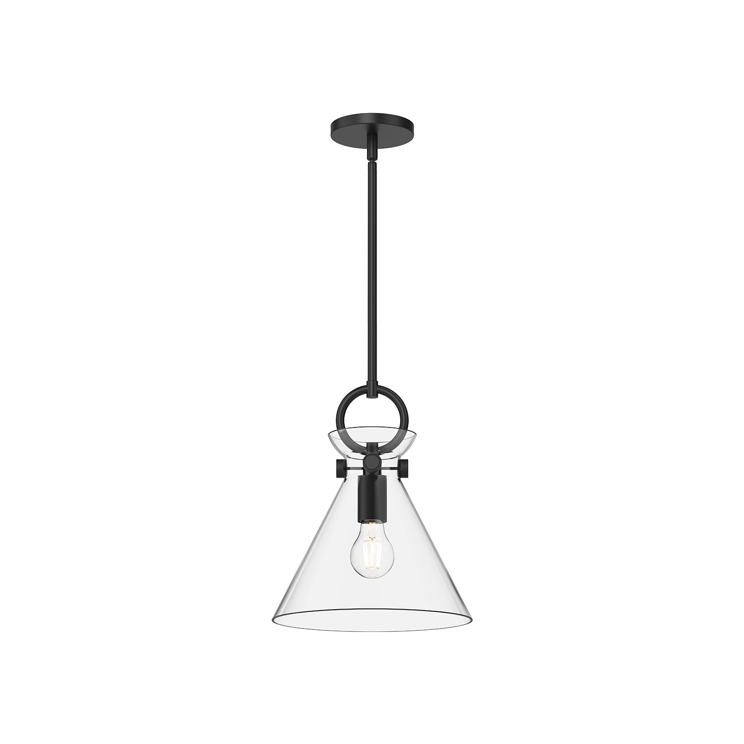 Alora Mood Emerson matte black pendant PD412511MBCL