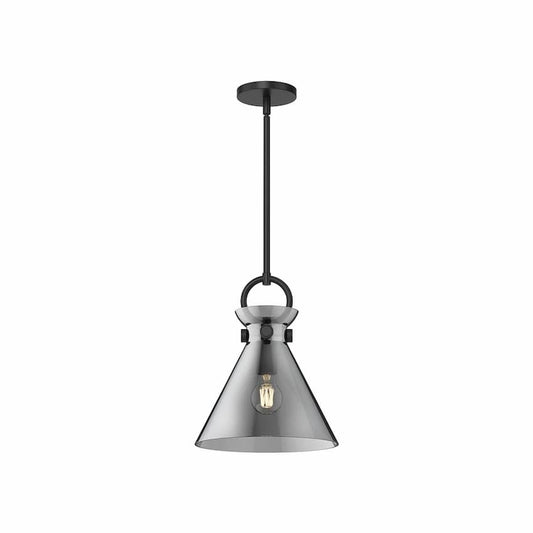Alora Mood Emerson PD412511MBSM 11-Inch Pendant Light in Matte Black with Glass Shade