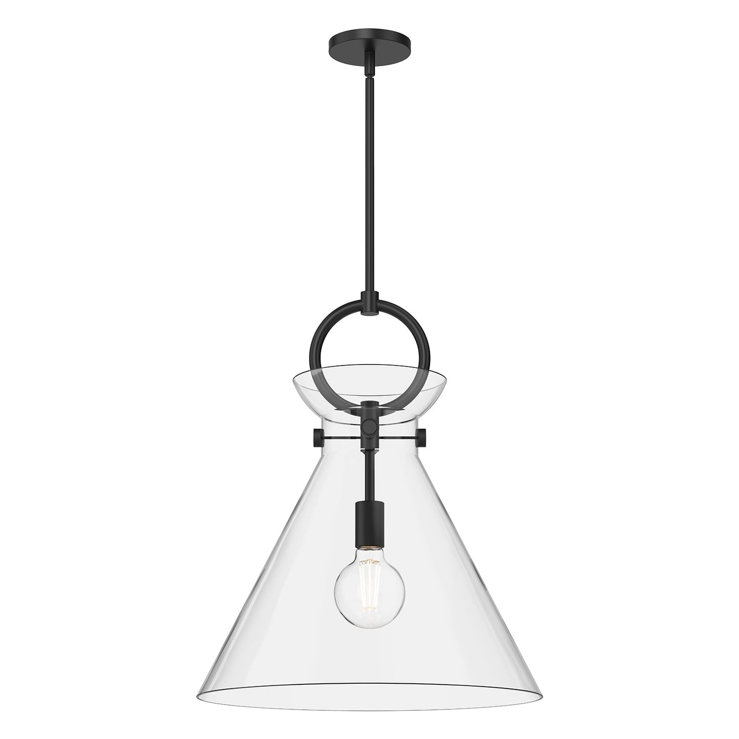Alora Mood Emerson matte black pendant PD412518MBCL
