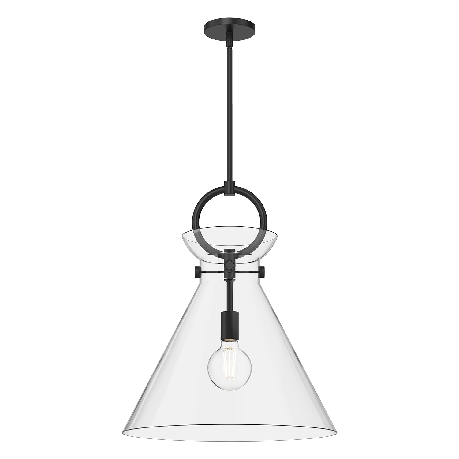 Alora Mood Emerson matte black pendant PD412518MBCL