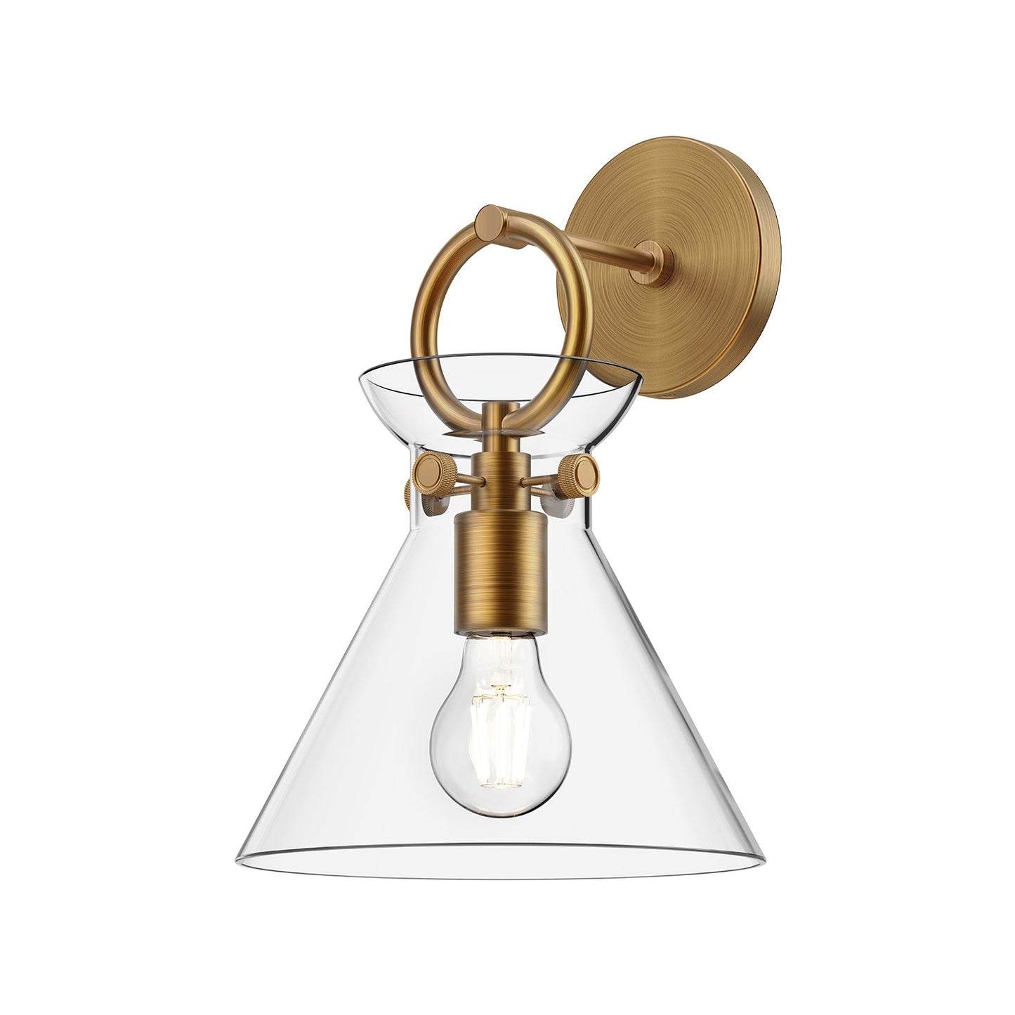 Alora Mood Emerson aged gold vanity light WV412509AGCL