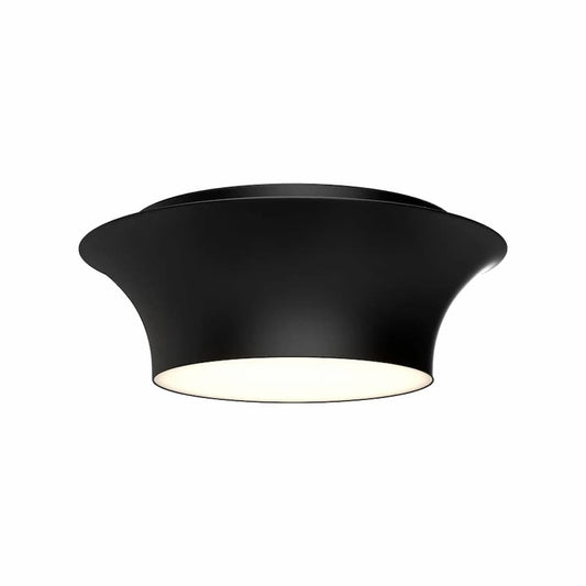 Alora Mood Emiko FM523013MB 13-Inch 2-Light Flush Mount in Matte Black with Steel and Glass Construction