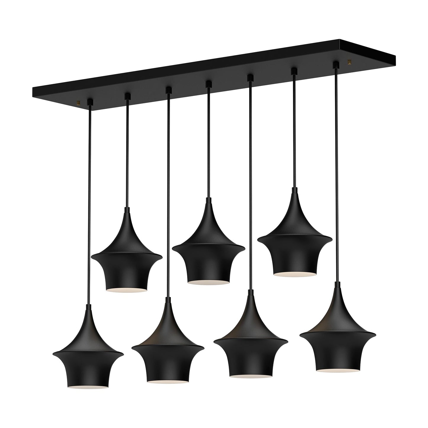 Alora Mood Emiko matte black linear pendant LP523036MB