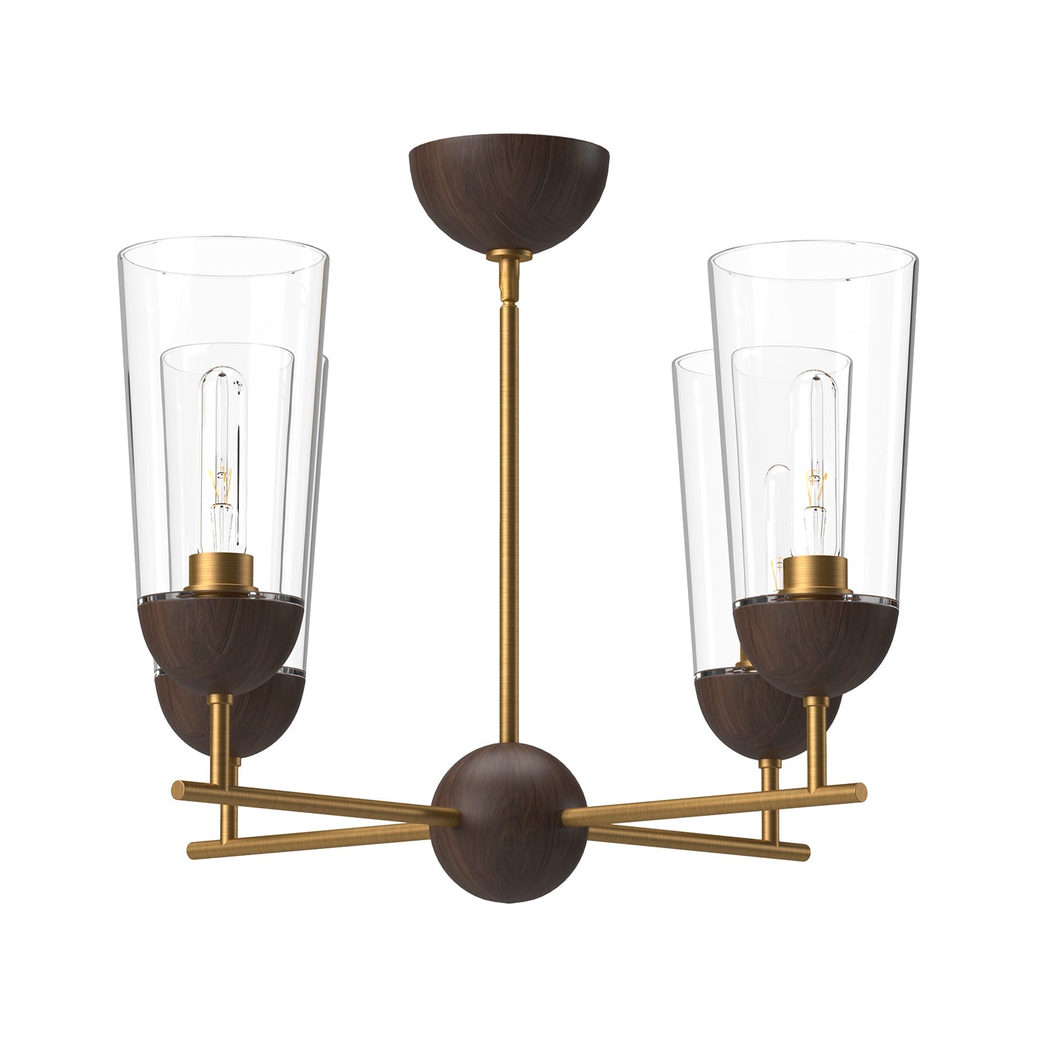 Alora Mood Emil aged gold chandelier CH542324AGWT