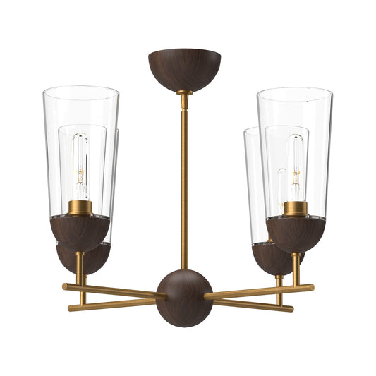Alora Mood Emil aged gold chandelier CH542324AGWT