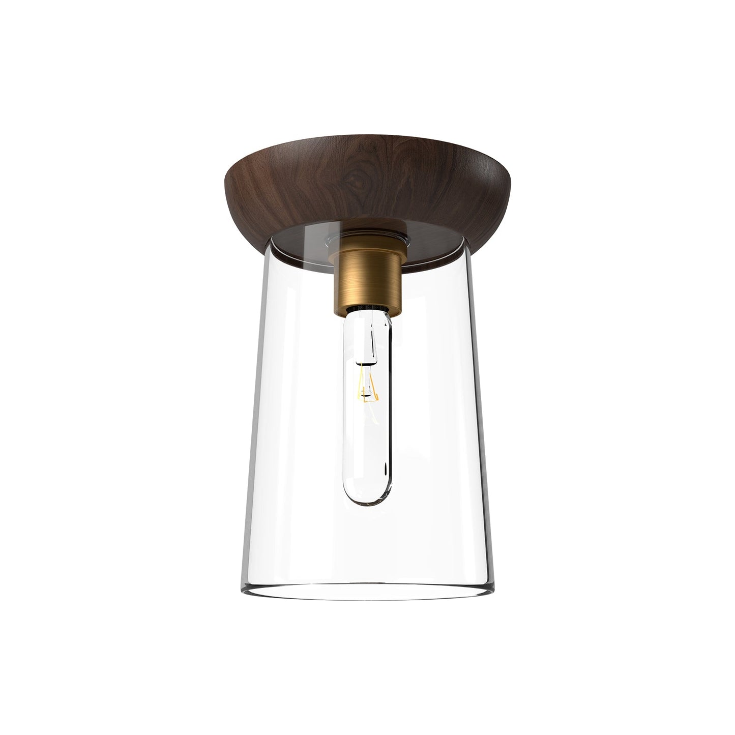 Alora Mood Emil aged gold flush mount FM542007AGWT