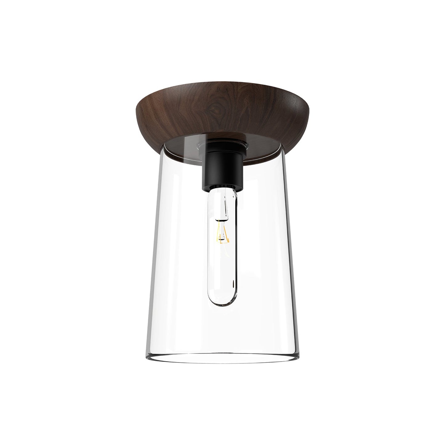 Alora Mood Emil matte black flush mount FM542007MBWT