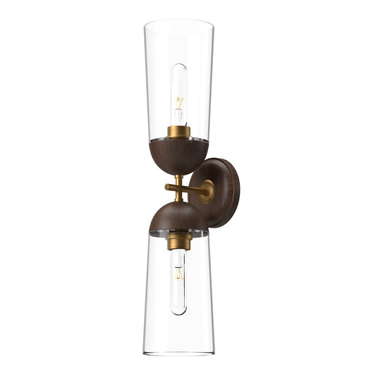 Alora Mood Emil aged gold vanity light WV542226AGWT