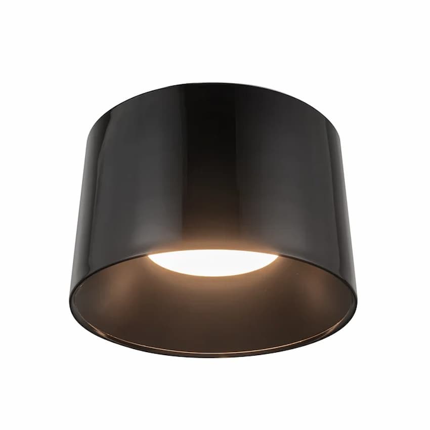Kuzco Etta FM16520-JB-3WCCT-UNV 20-inch LED flush mount ceiling light in jet black finish