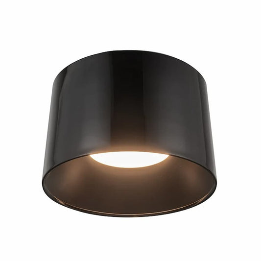 Kuzco Etta FM16520-JB-3WCCT-UNV 20-inch LED flush mount ceiling light in jet black finish