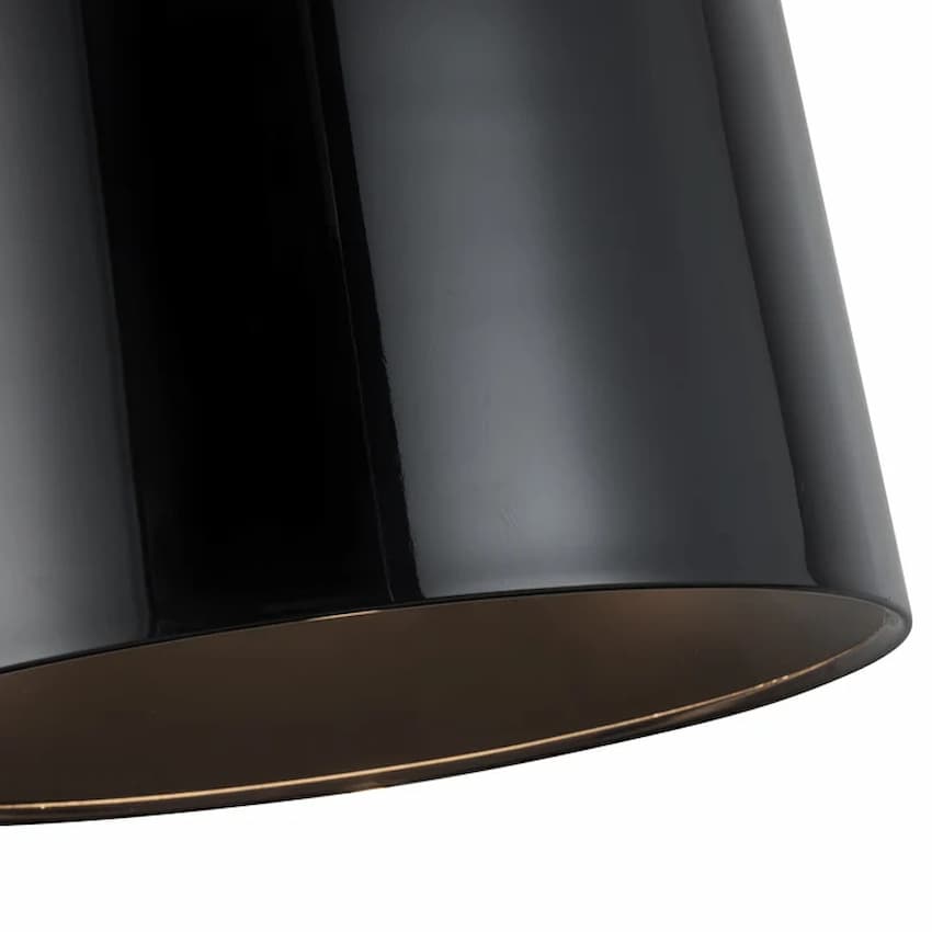 Kuzco Etta FM16520-JB-3WCCT-UNV modern jet black ceiling fixture with 2700K to 4000K selectable LED lighting