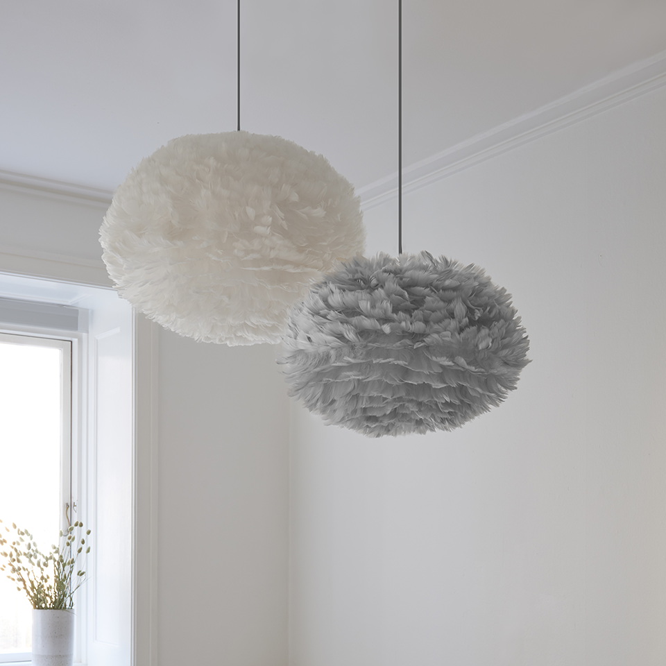 UMAGE Eos Medium Grey Replacement Shade — styled interior view 4