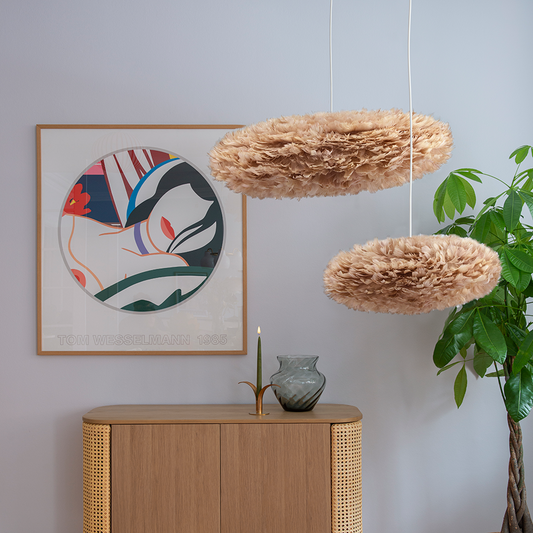 UMAGE Eos Esther Medium Light Brown Replacement Shade — styled interior view
