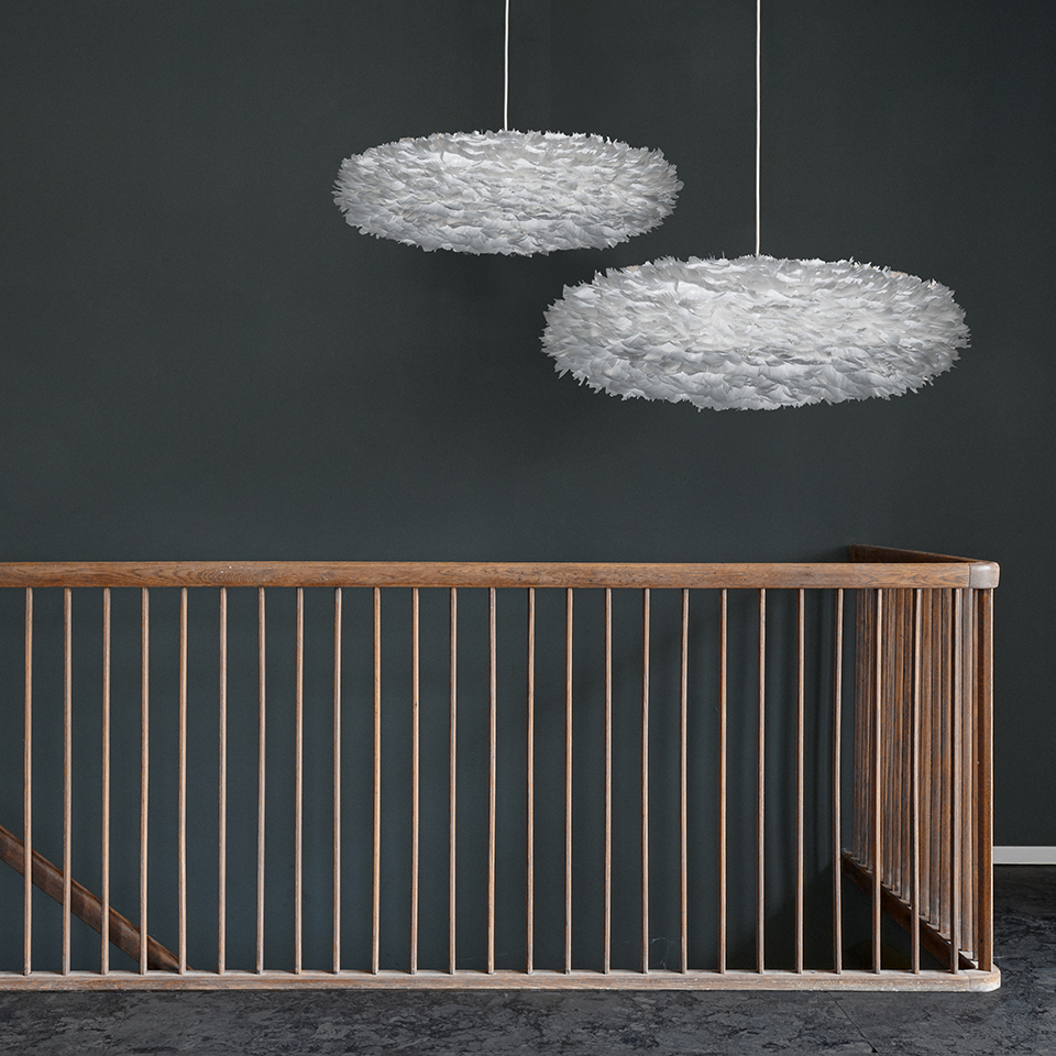 UMAGE Eos Esther Medium Grey Replacement Shade — styled interior view