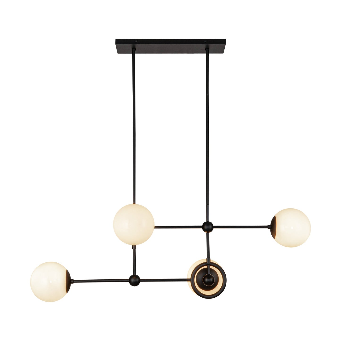 Alora Mood Fiore matte black chandelier CH407342MBGO