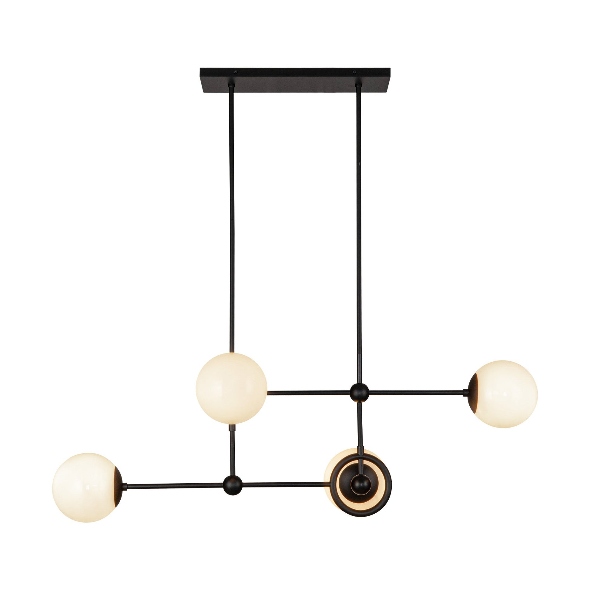 Alora Mood Fiore matte black chandelier CH407342MBGO