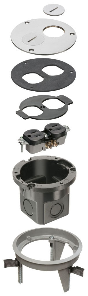 Arlington Industries FLB4362NL nickel floor box