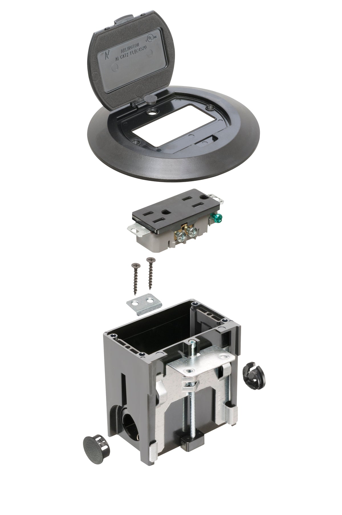 Arlington Industries FLBAFR101BL floor box