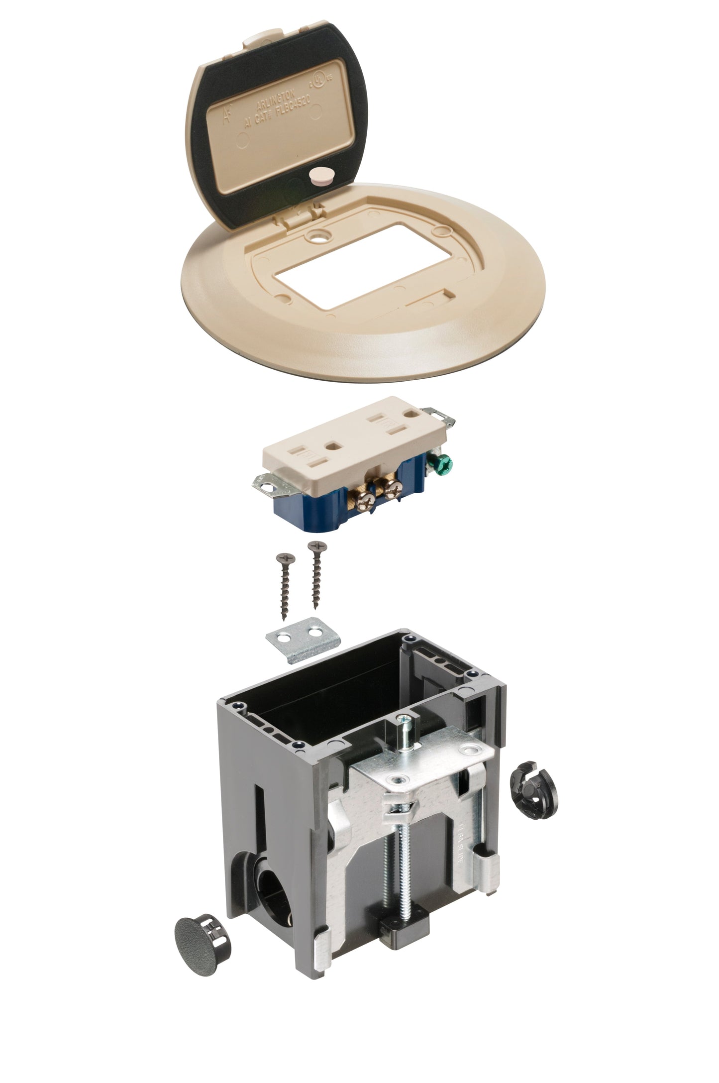 Arlington Industries FLBAFR101LA Floor Box