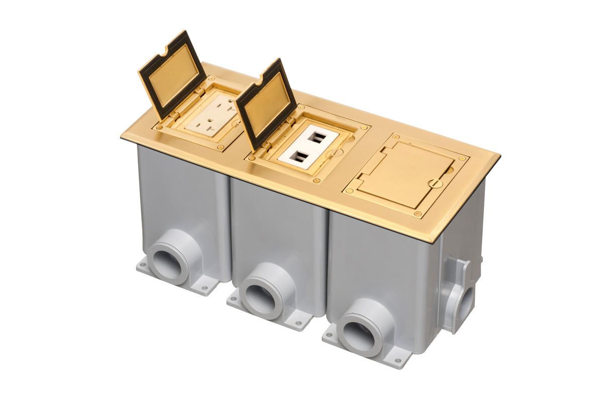 Arlington Industries FLBC8530MB brass floor box