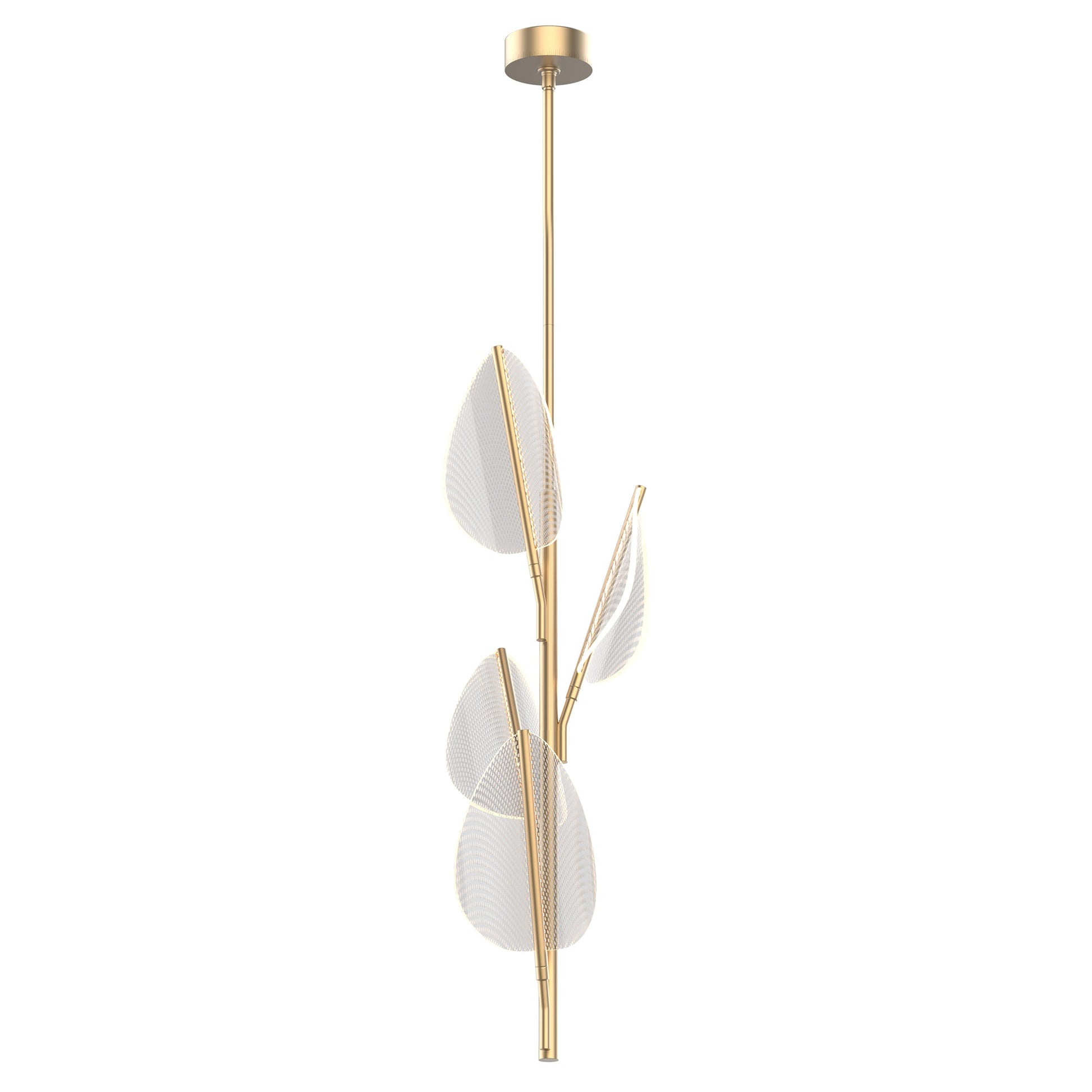 Alora Flora natural brass pendant PD321104NB