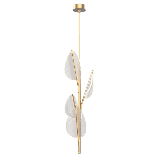 Alora Flora natural brass pendant PD321104NB