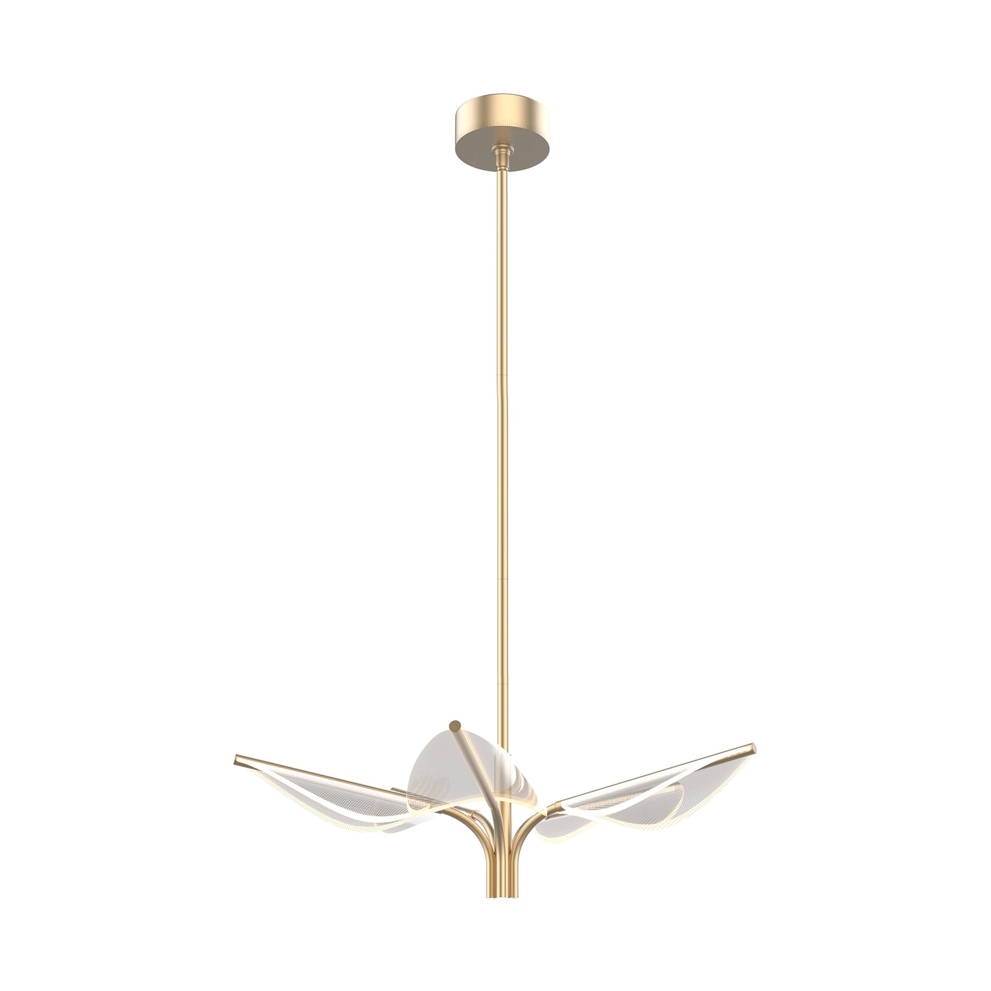 Alora Flora natural brass pendant PD321105NB