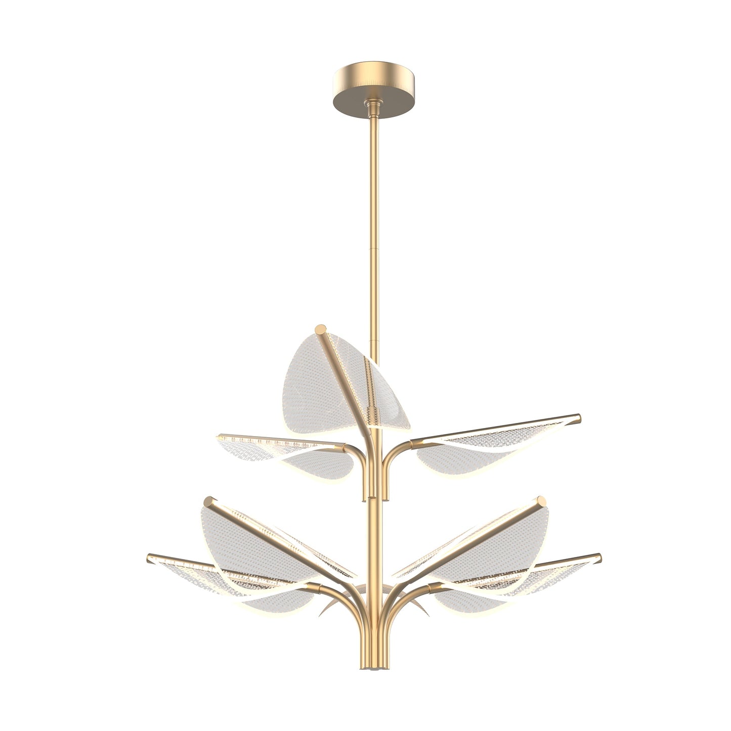 Alora Flora natural brass pendant PD321132NB