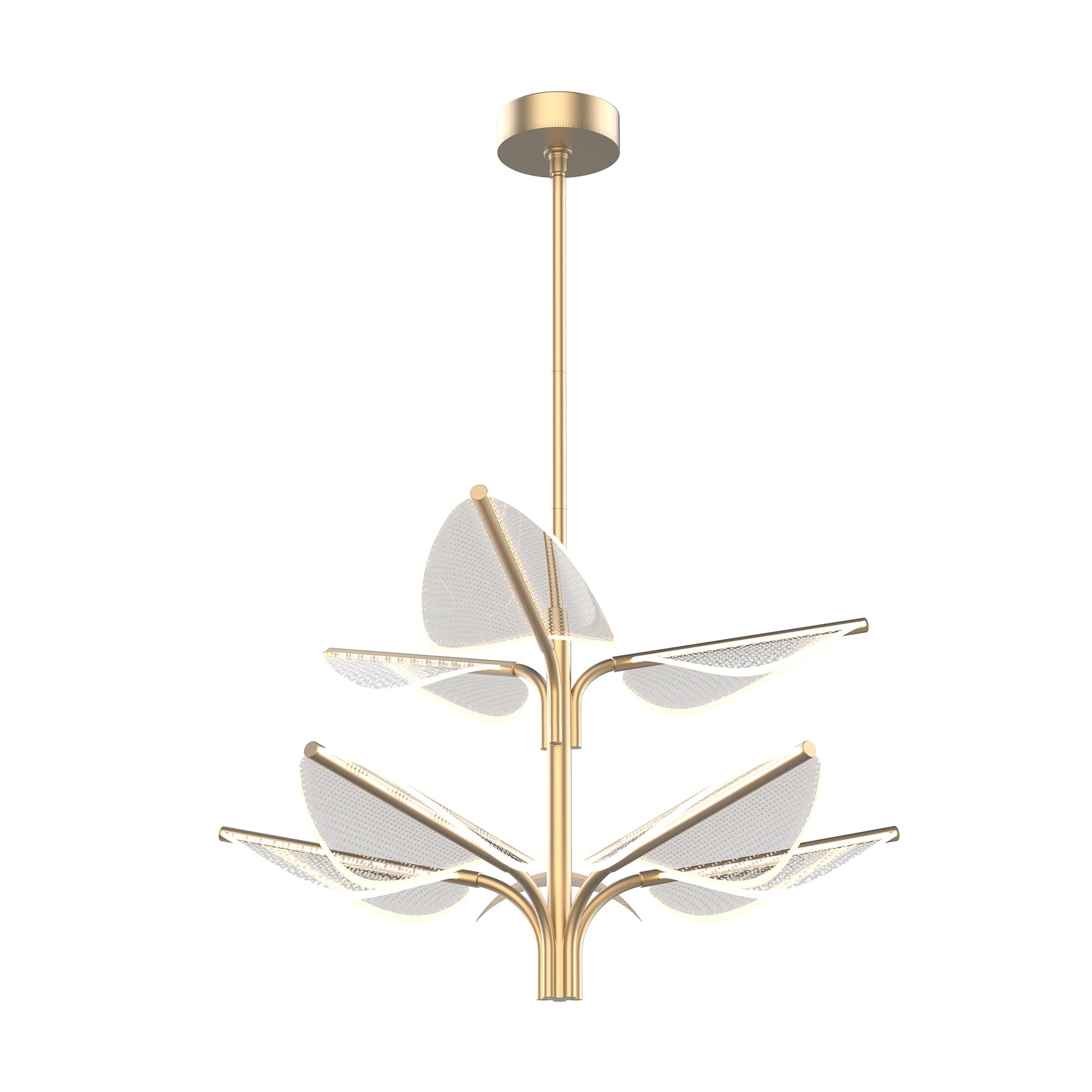 Alora Flora natural brass pendant PD321132NB