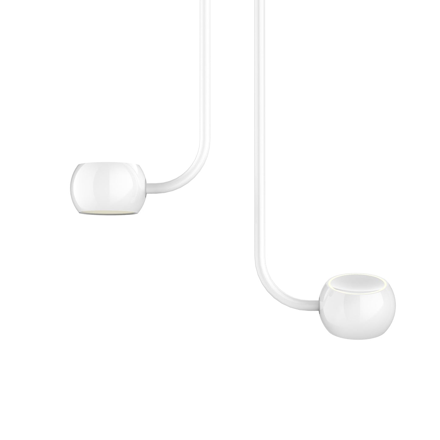Kuzco Flux gloss white multi-pendant MP46608-GWH