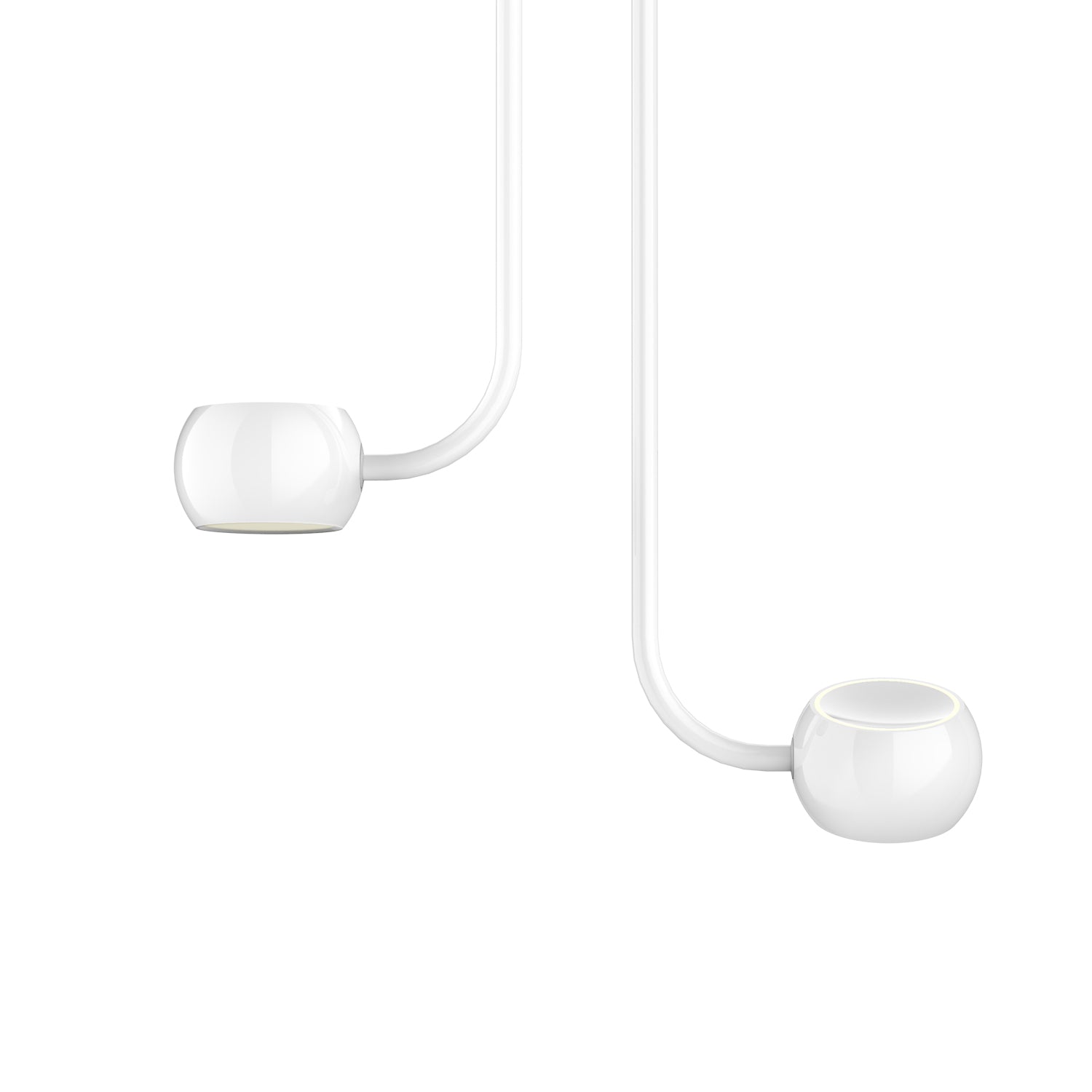 Kuzco Flux gloss white multi-pendant MP46608-GWH