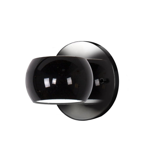 Kuzco Flux glossy black wall sconce WS46604-GBK
