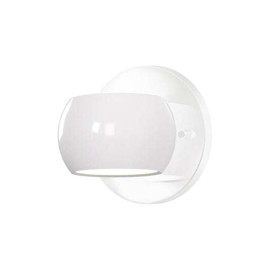Kuzco Flux glossy white wall sconce WS46604-GWH