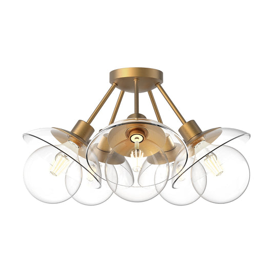 Alora Mood Francesca aged gold semi-flush mount SF517220AGCL