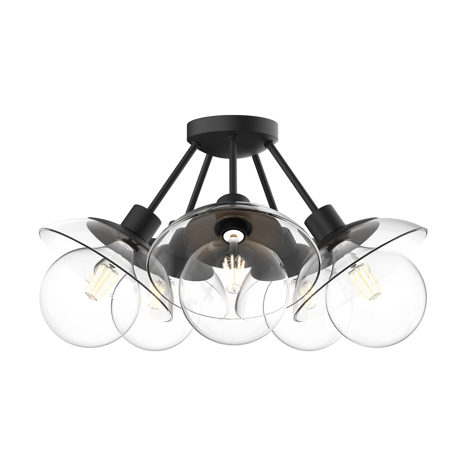 Alora Mood Francesca clear glass semi-flush mount SF517220MBCL
