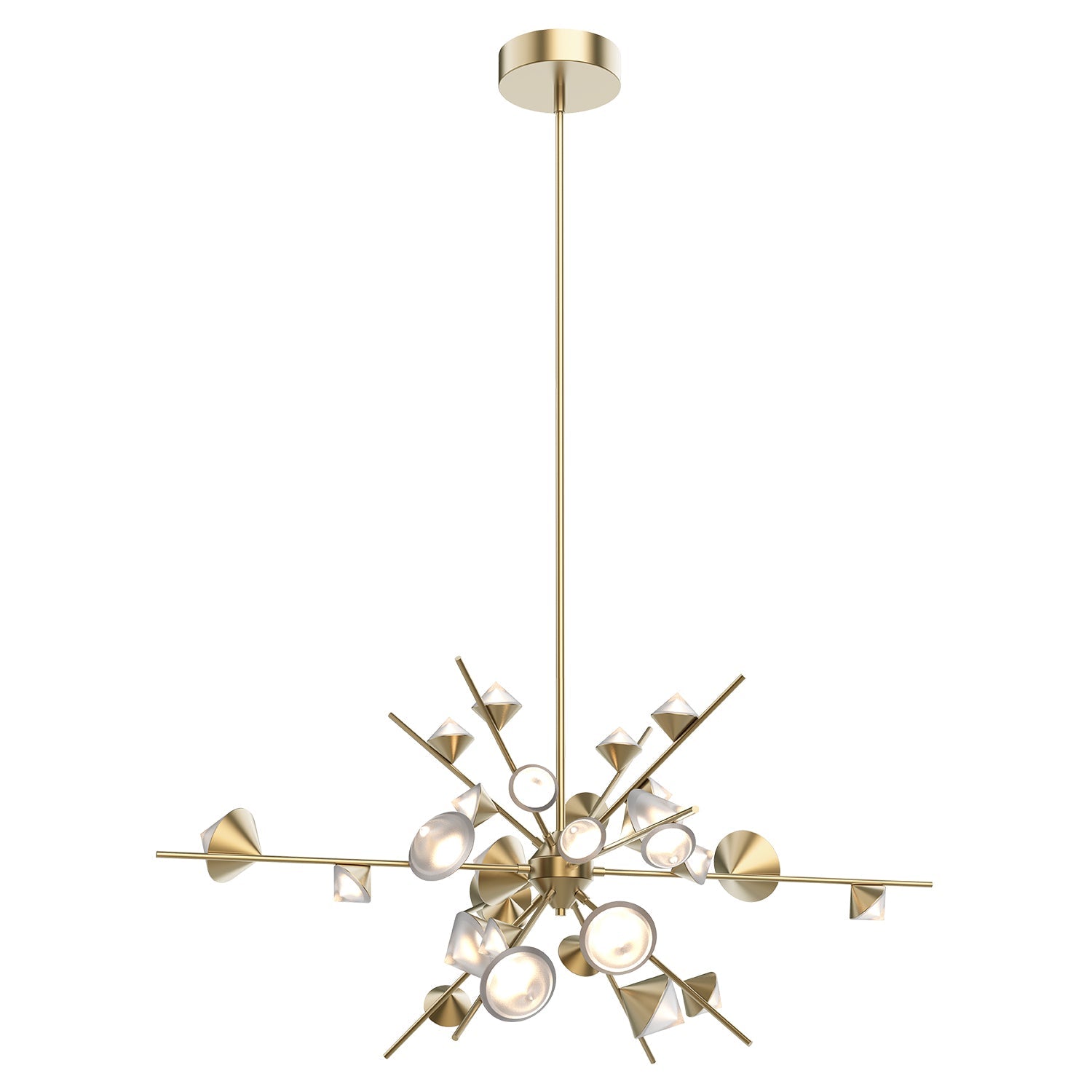 Kuzco Geode brushed gold chandelier CH50848-BG