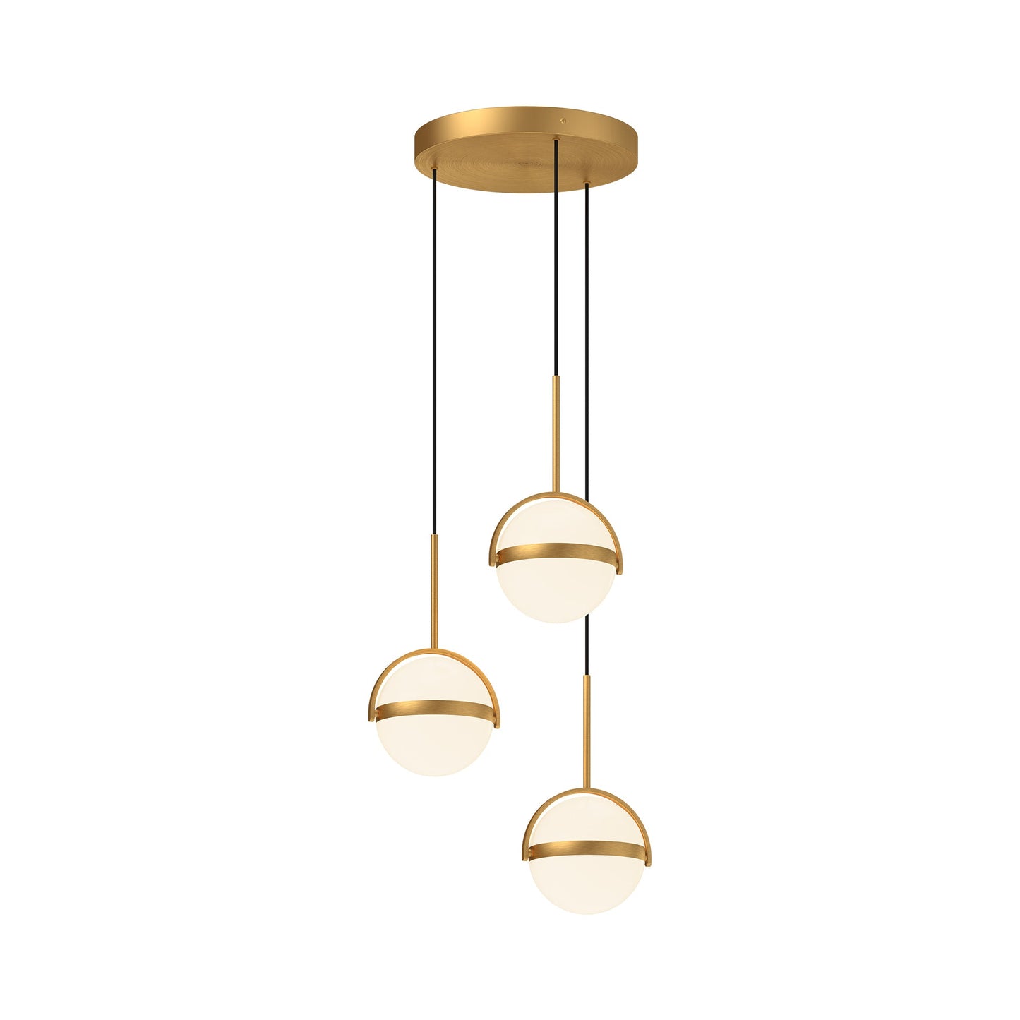 Alora Globo brushed gold [universal voltage] multi-pendant MP301003BG